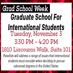 Graduate School For International Students, Tuesday November 3