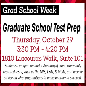Grad School Test Prep; Thursday, October 29