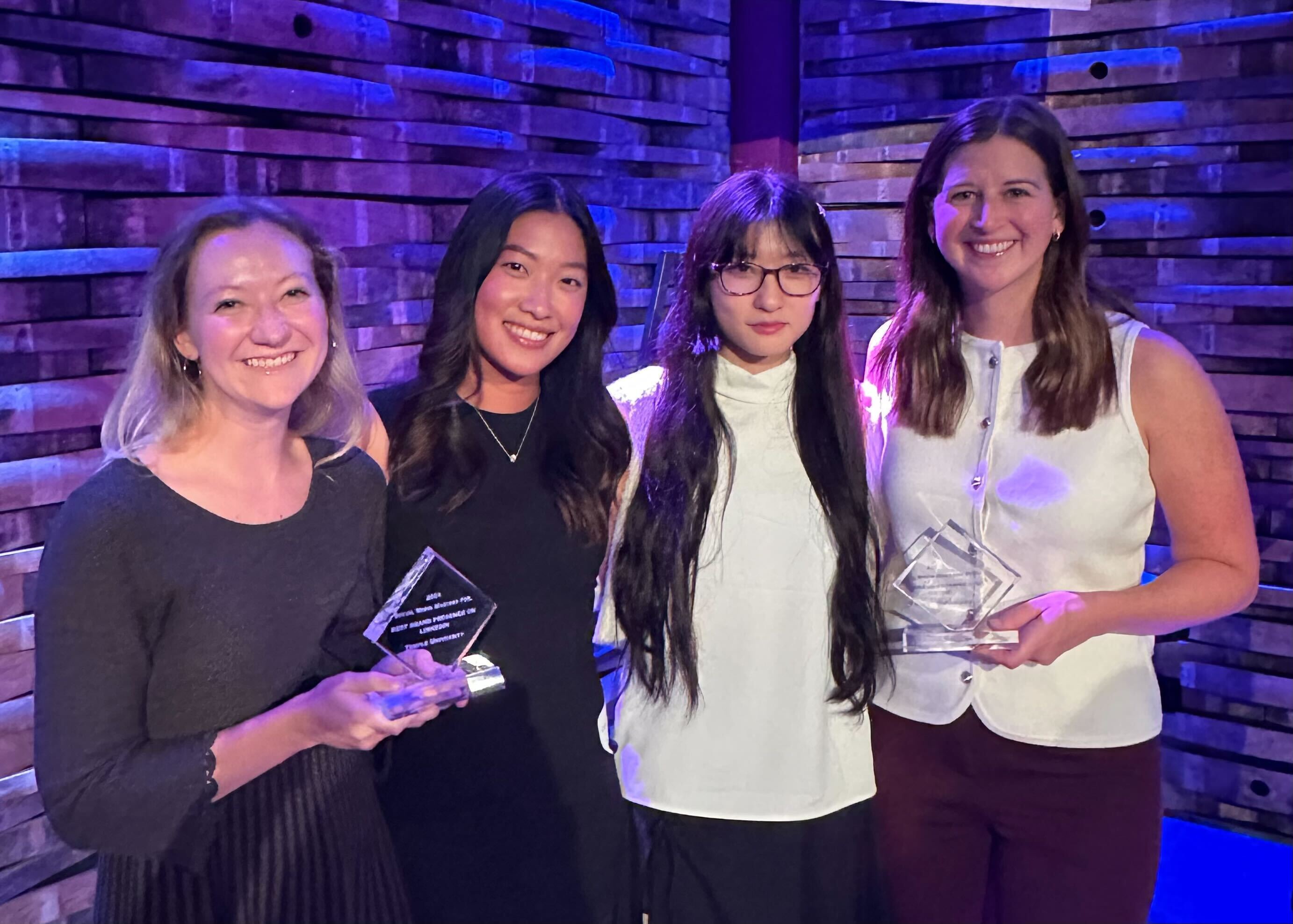 Temple's social media team at the Social Media Masters Awards Ceremony 2024