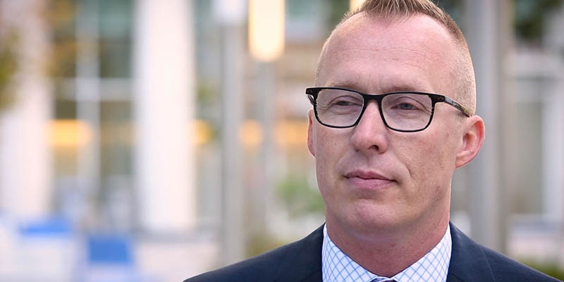 Kevin Williams with Morgan Hall in the background.