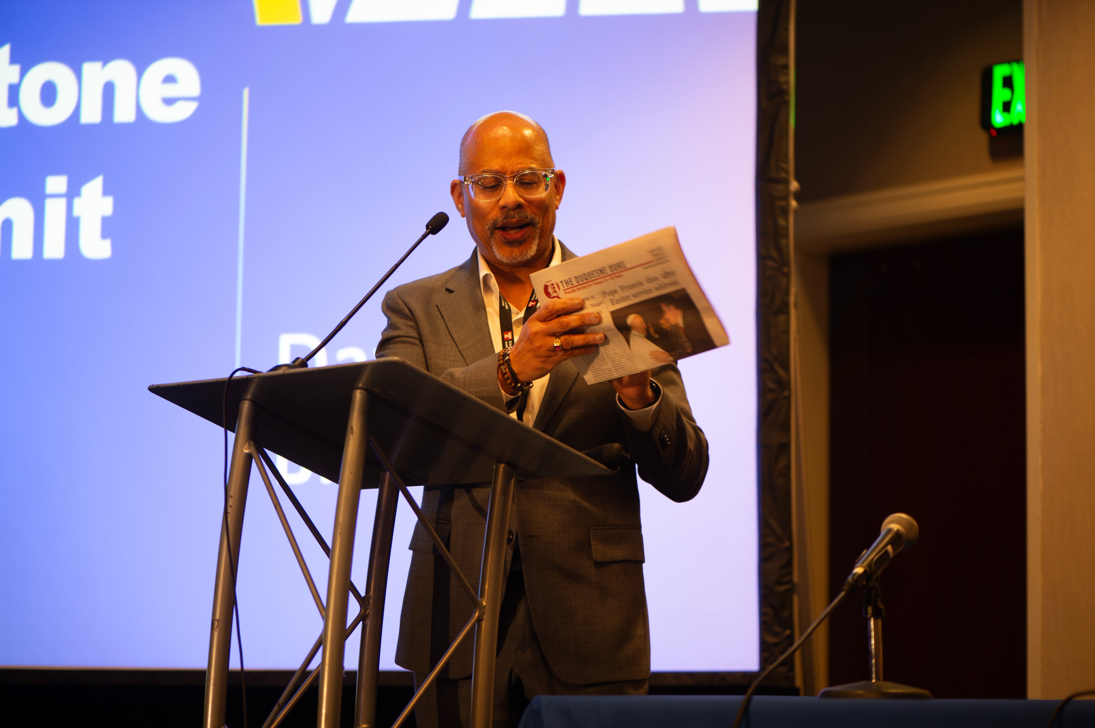 Image of David Brown at the Keystone News Summit.