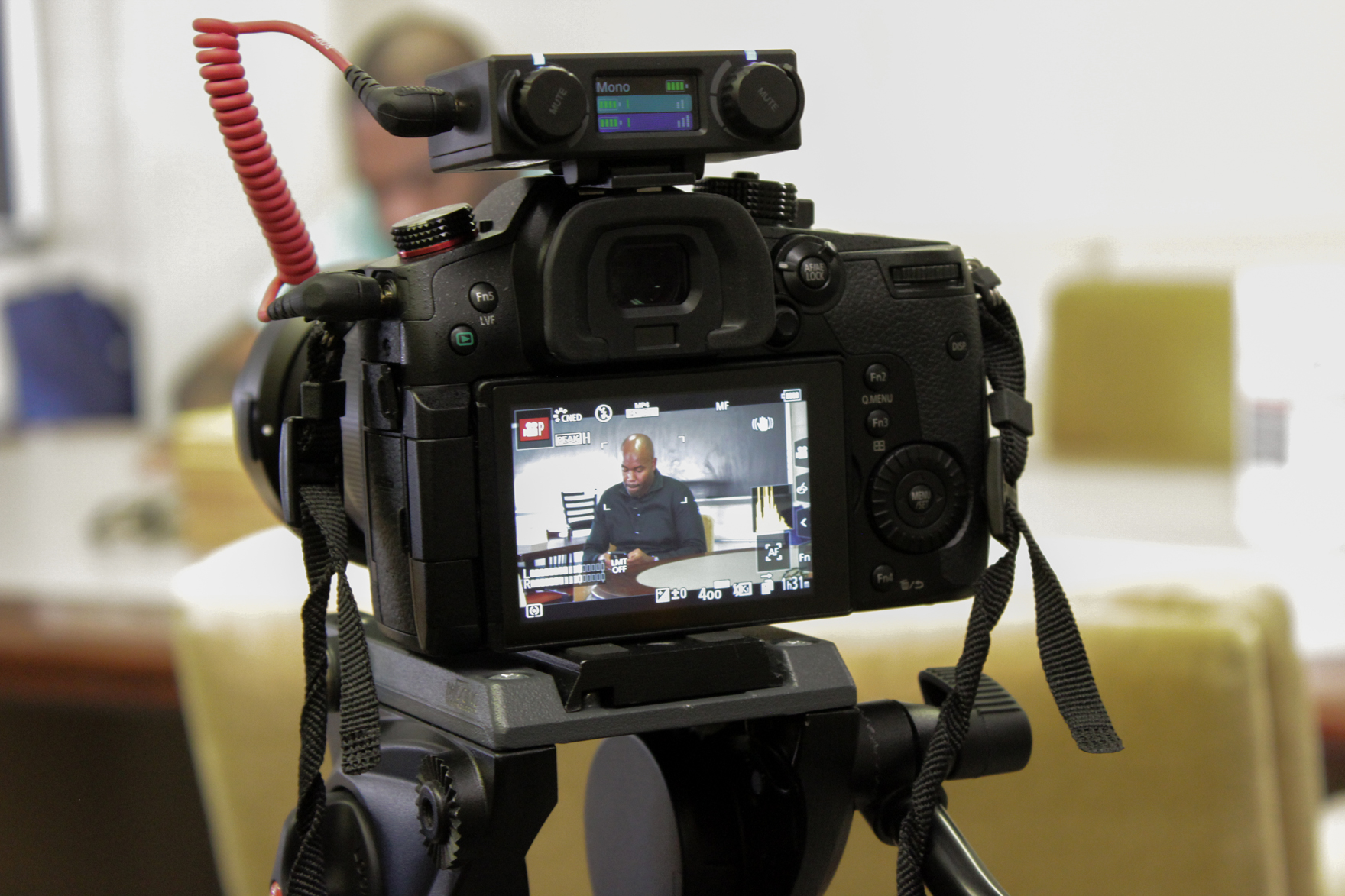 An image of a camera used for filming The Second Trauma documentary.