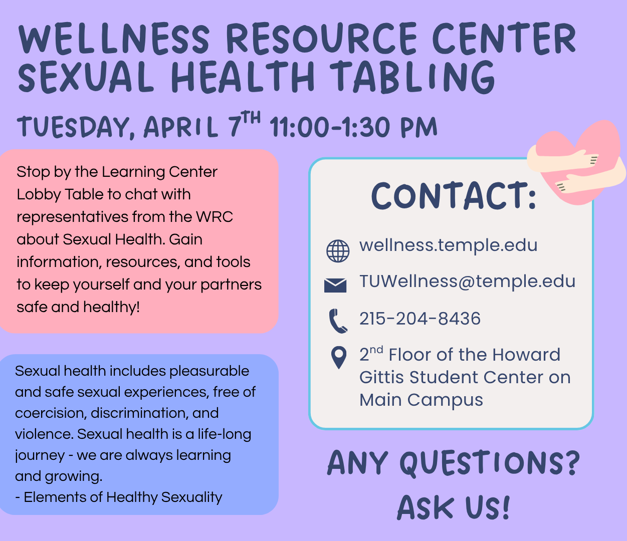 Wellness Resource Tabling - Temple Ambler