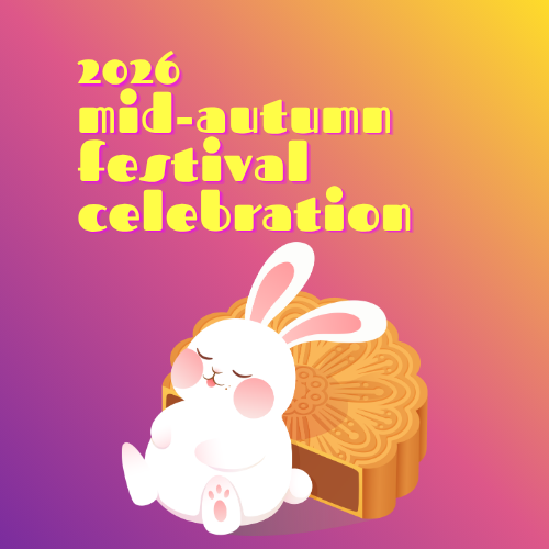 2026 Mid-Autumn Festival Celebration with a white rabbit with mooncake