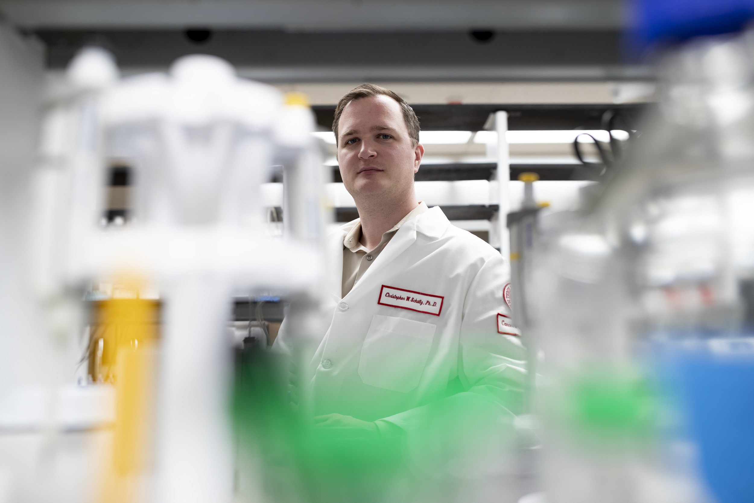 Christopher Schultz pictured in his lab.