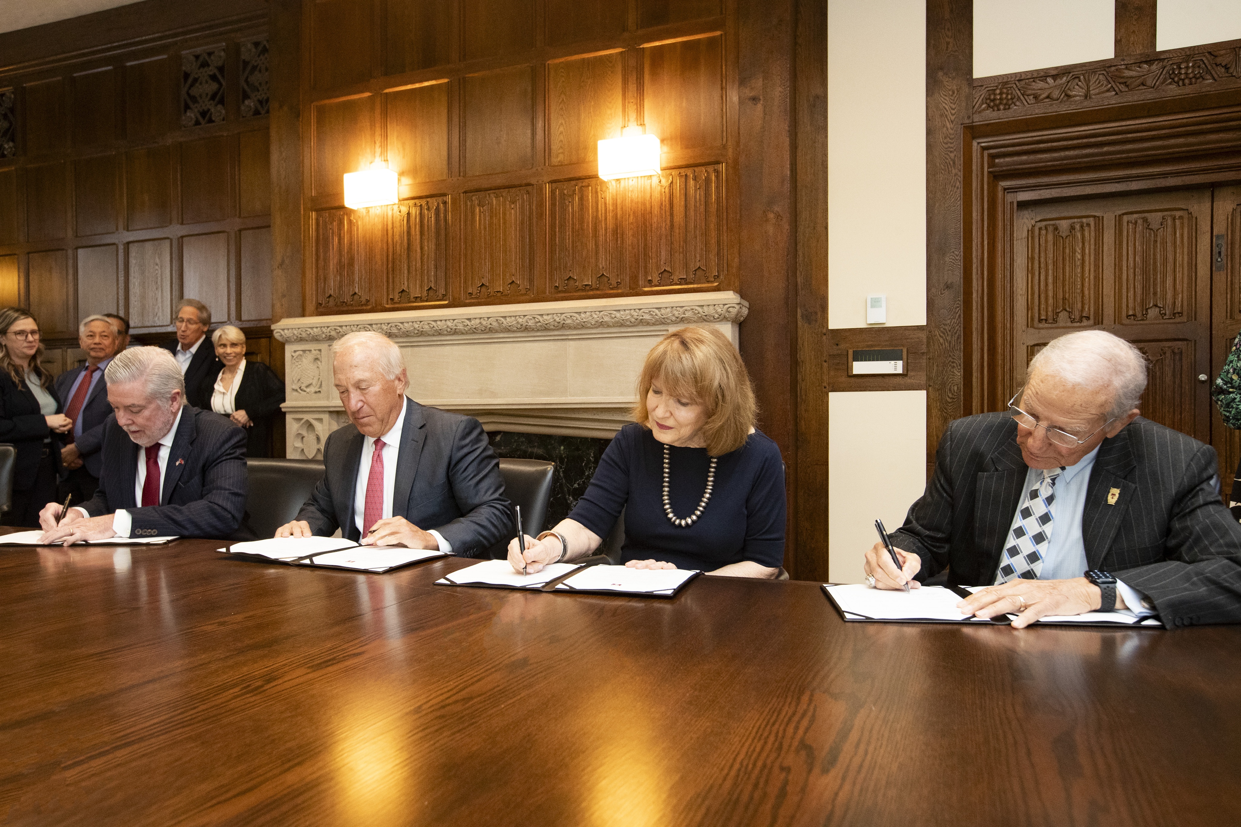 A signing of the historic gift from Jane Sullivan.