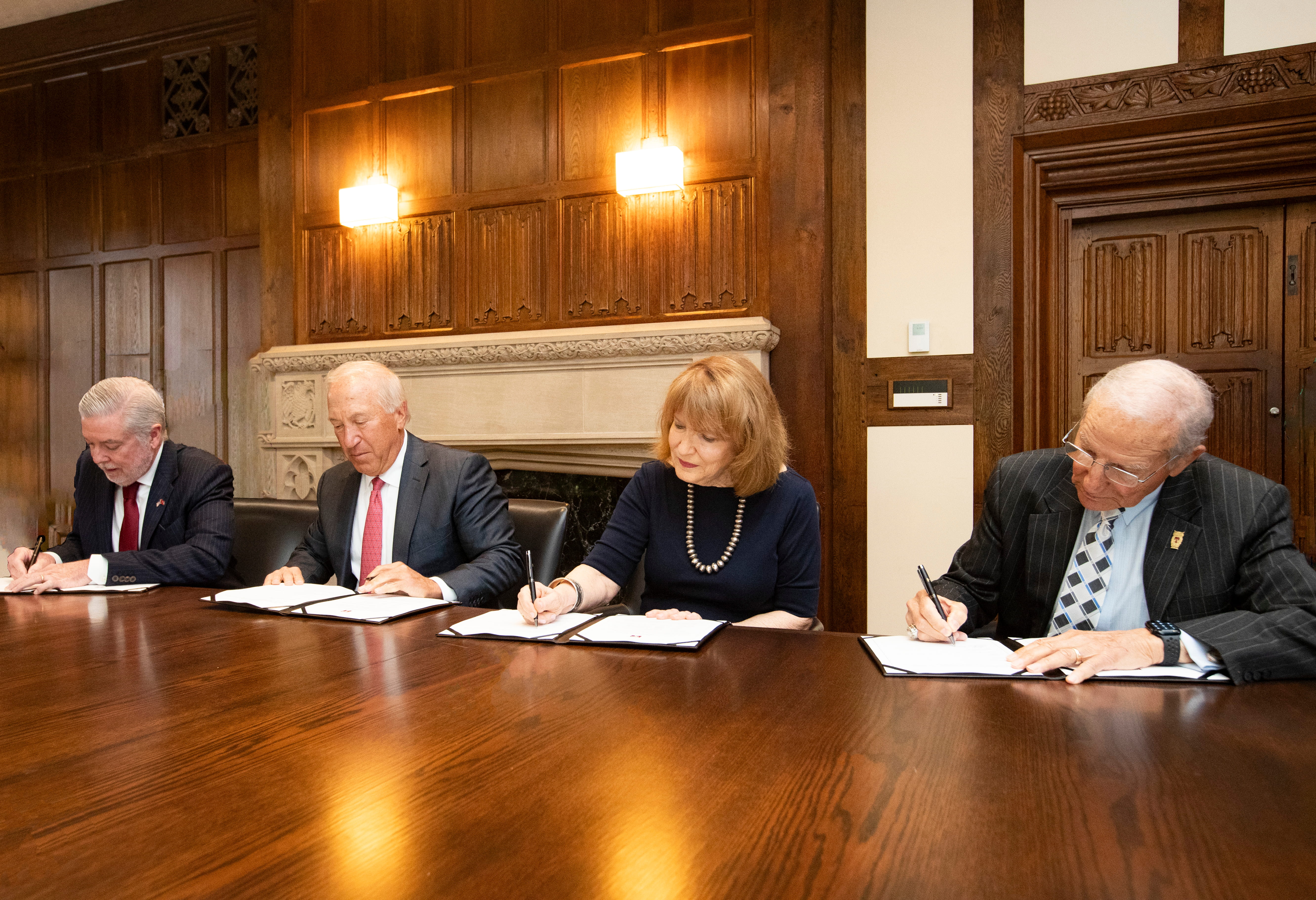A signing of the historic gift from Jane Sullivan.