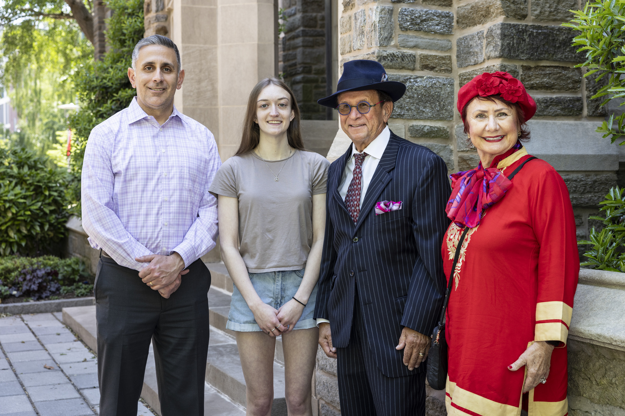 John DiCarlo, Sienna Conaghan, Jack and Monica Pinkowski are pictured on Temple's campus.