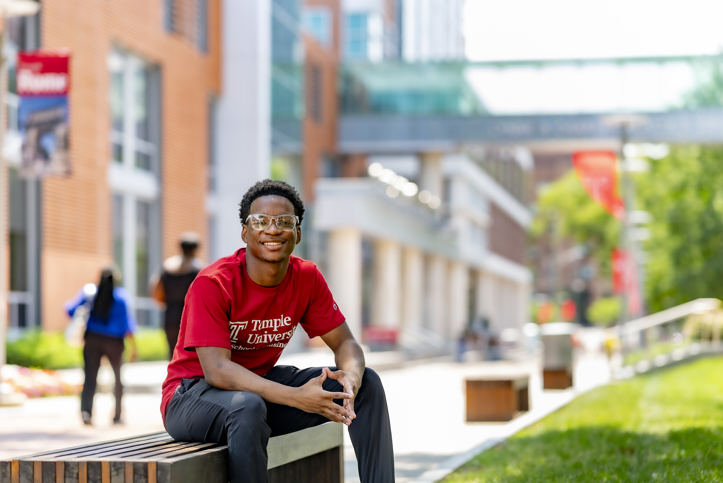 Image of GaBonni outside on Main Campus near the Fox School of Business.