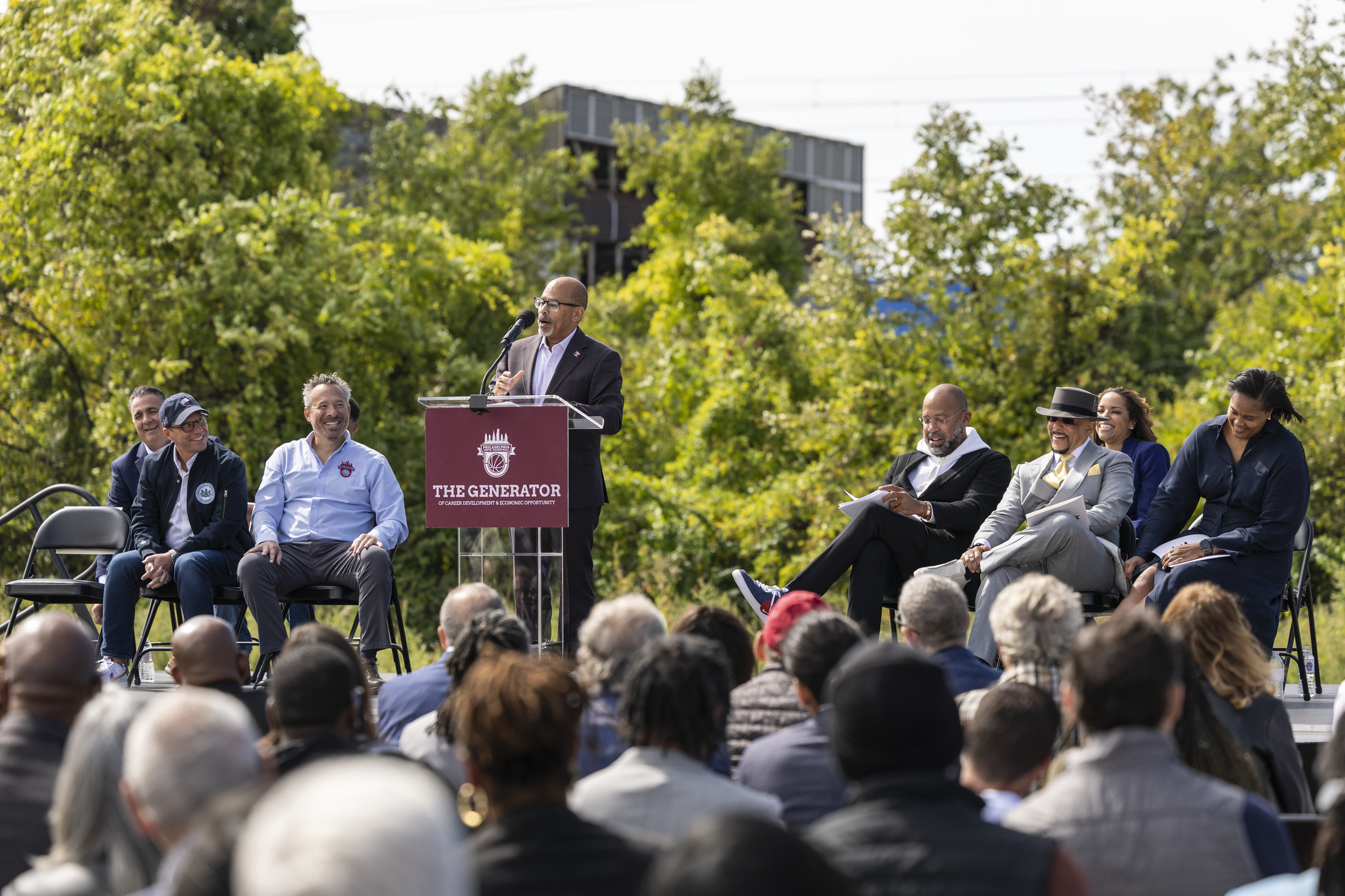 Image of David Brown speaking at The Generator kickoff event.