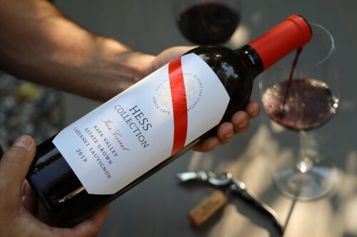 Bottle of Hess Collection Wine