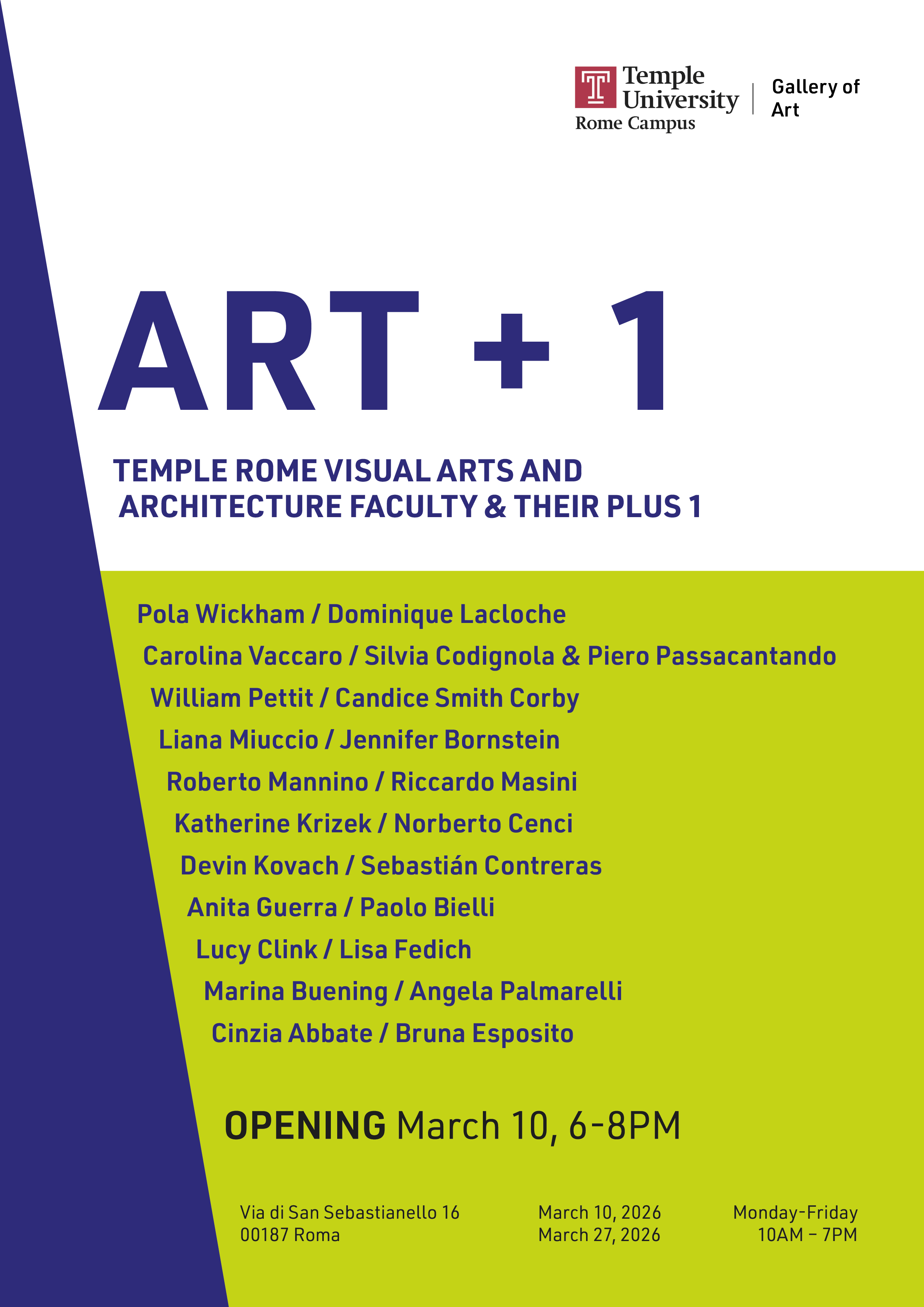 Art + 1 Faculty Exhibition