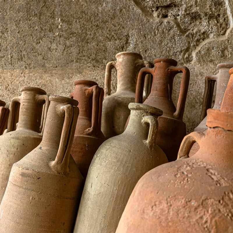 decorative image of ancient clay jugs