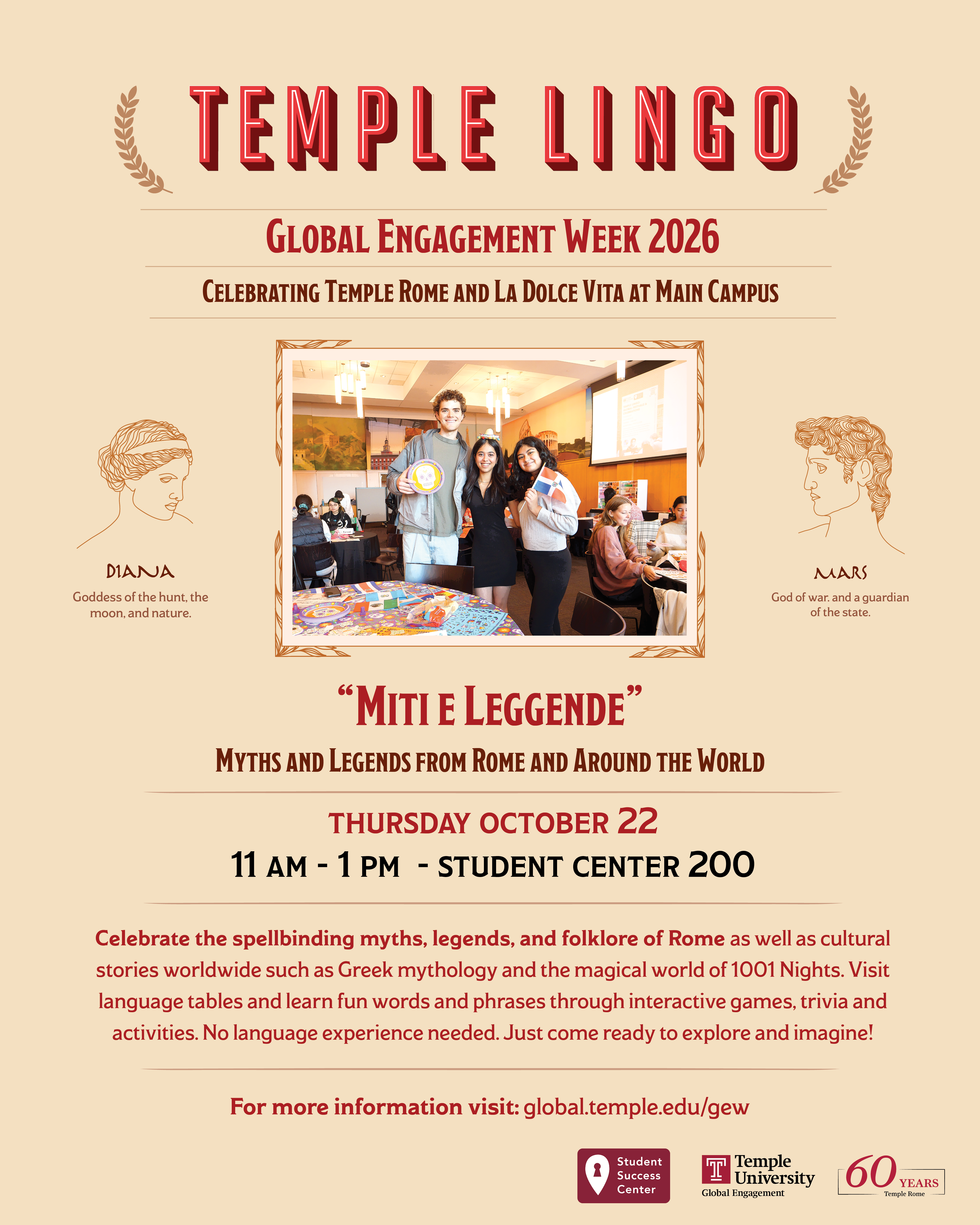 Flyer for Temple Lingo