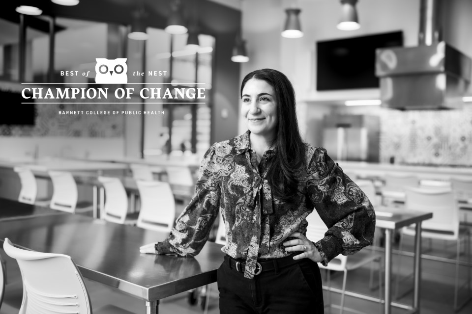 Portrait of Gina Tripicchio in the Aramark Community Teaching Kitchen