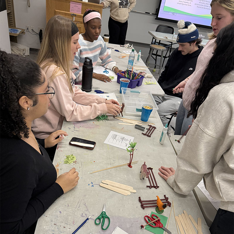 students participating in an Art Hive