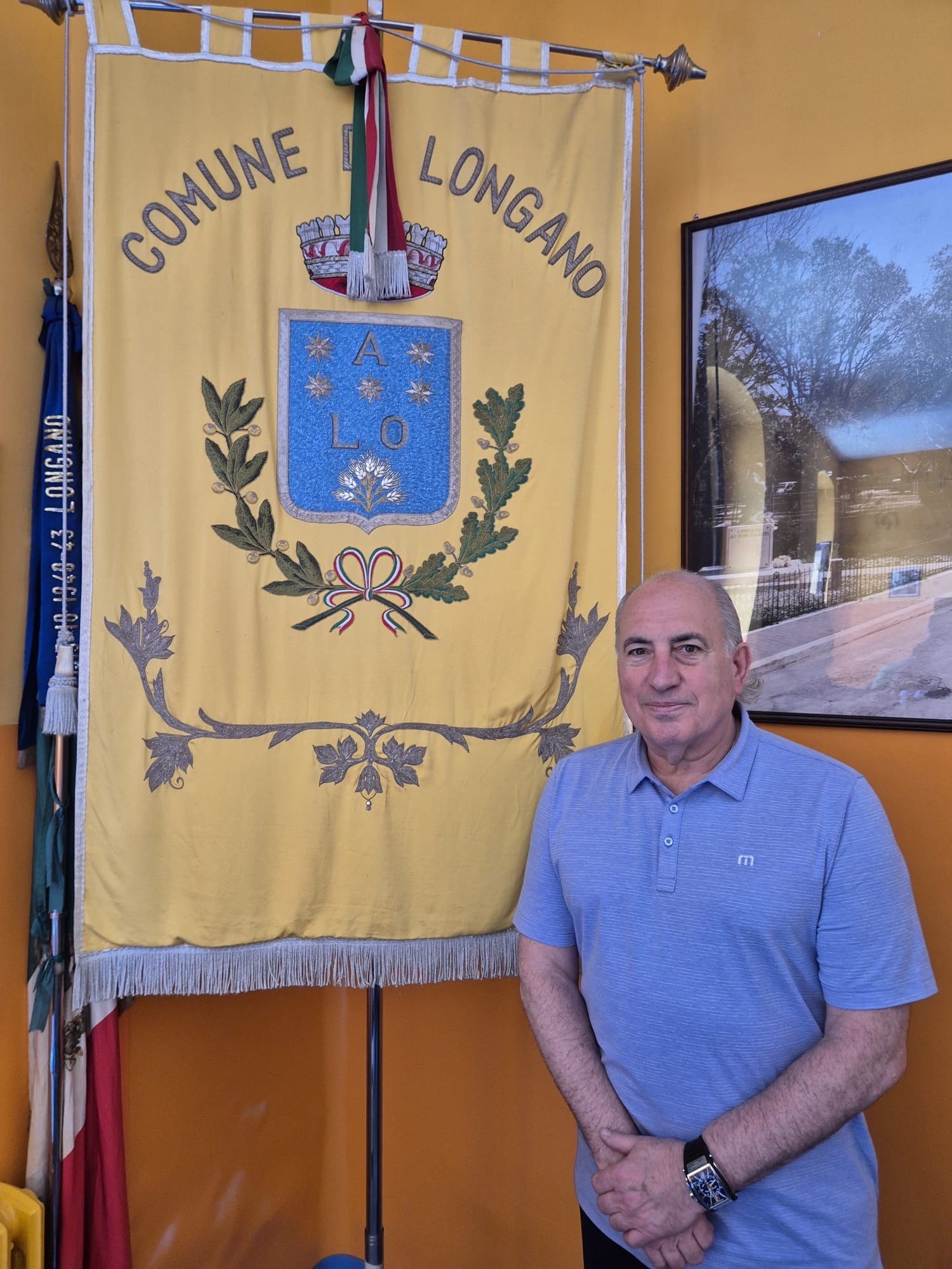 Mr. DeNicola in the Comune di Longano, Molise, where his father's family is originally from