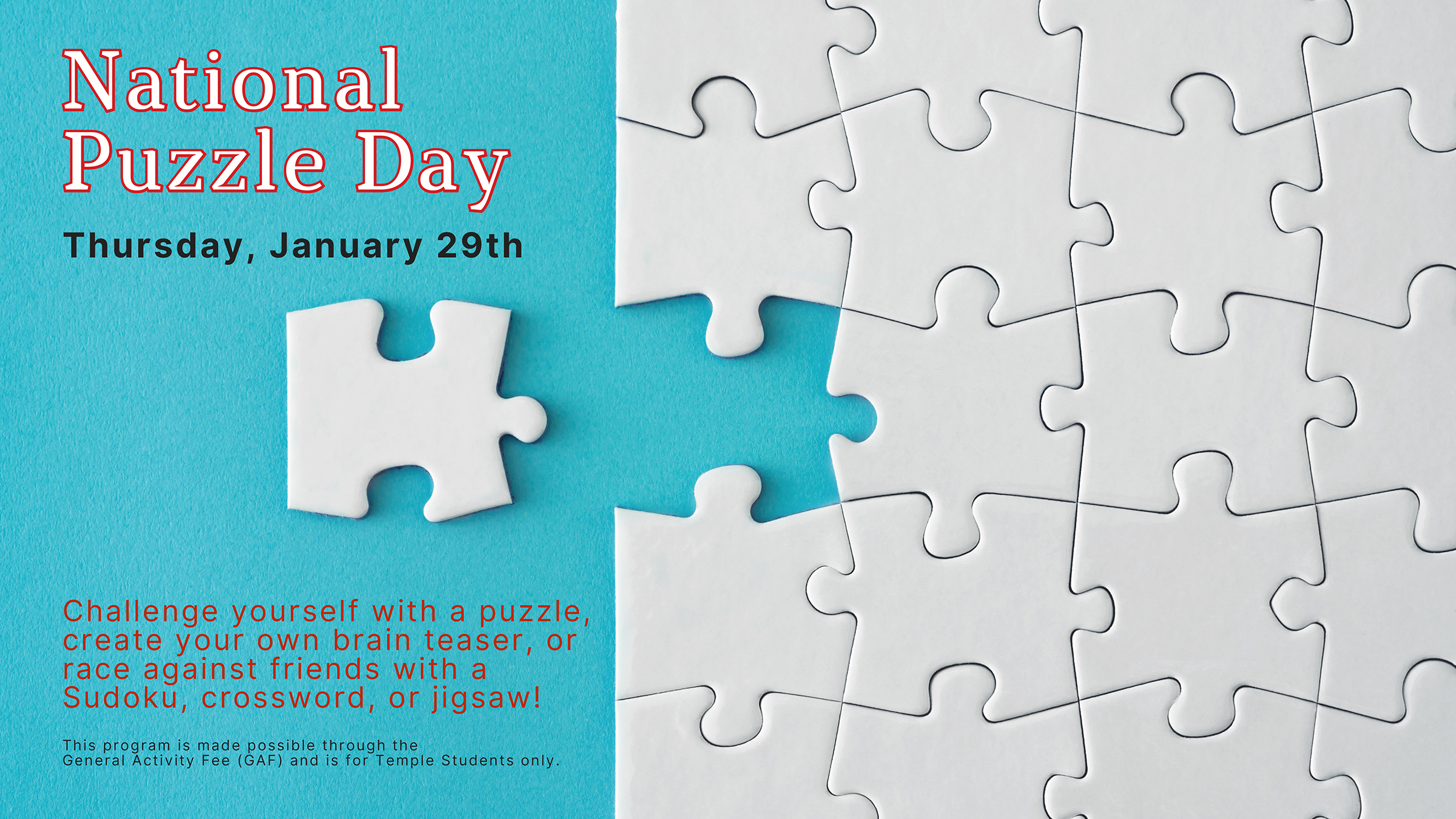 Ambler Campus - National Puzzle Day