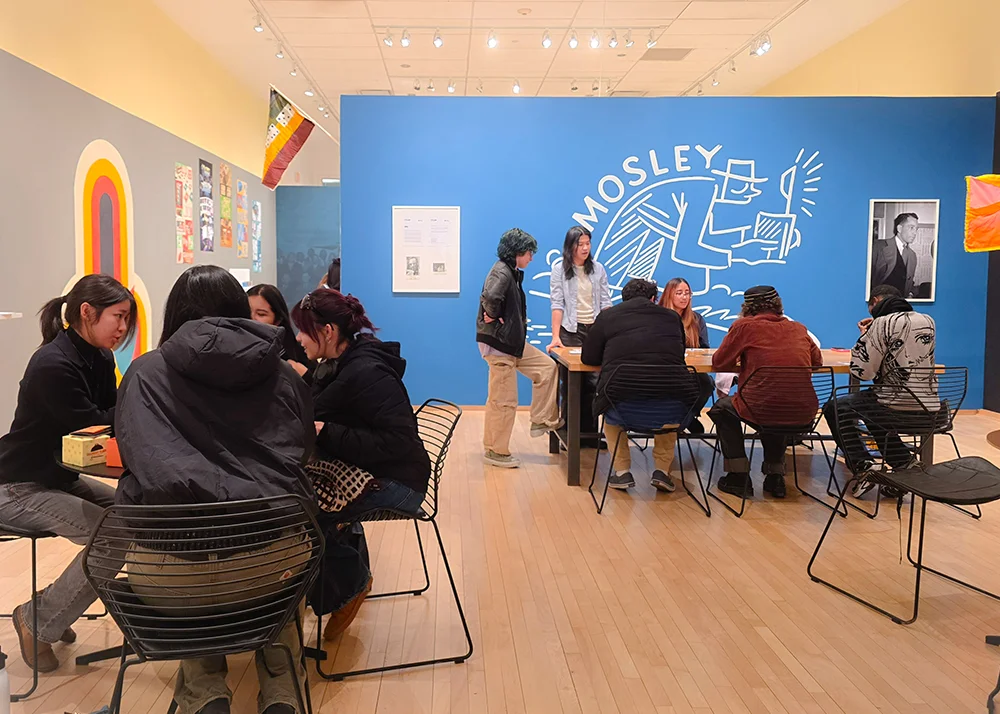 people playing board games in the Temple Contemporary Gallery