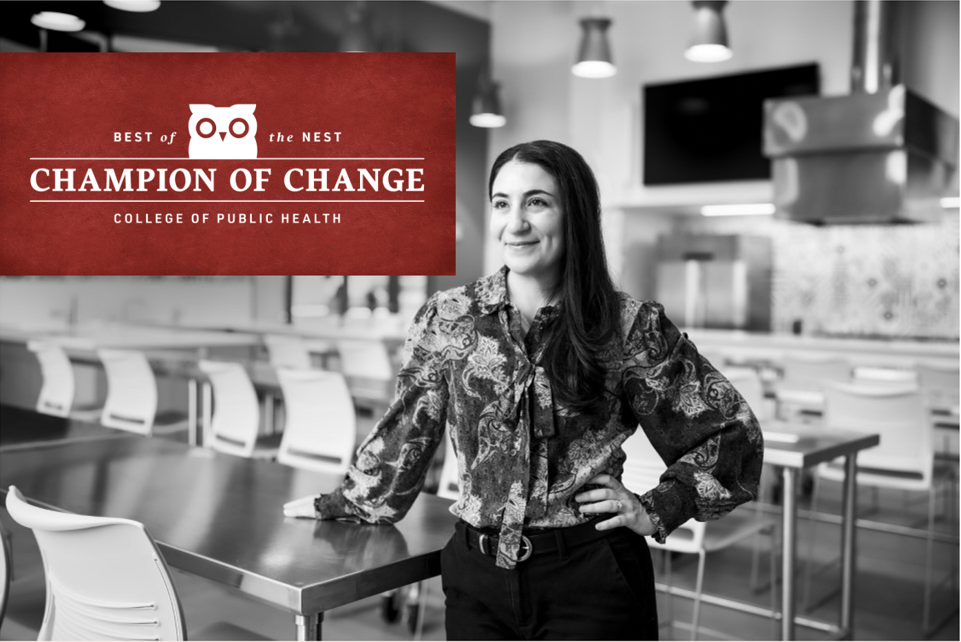 Portrait of Gina Tripicchio in the Aramark Community Teaching Kitchen
