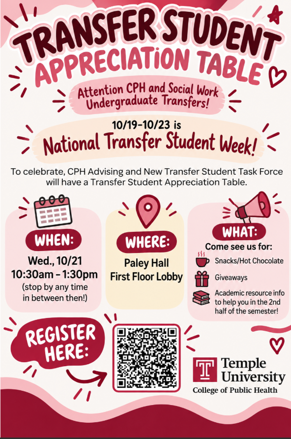Transfer Student Appreciation Table