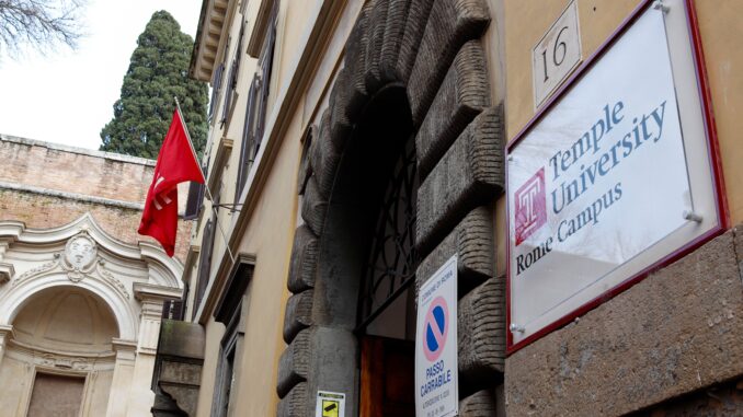 entrance to Temple University Rome campus
