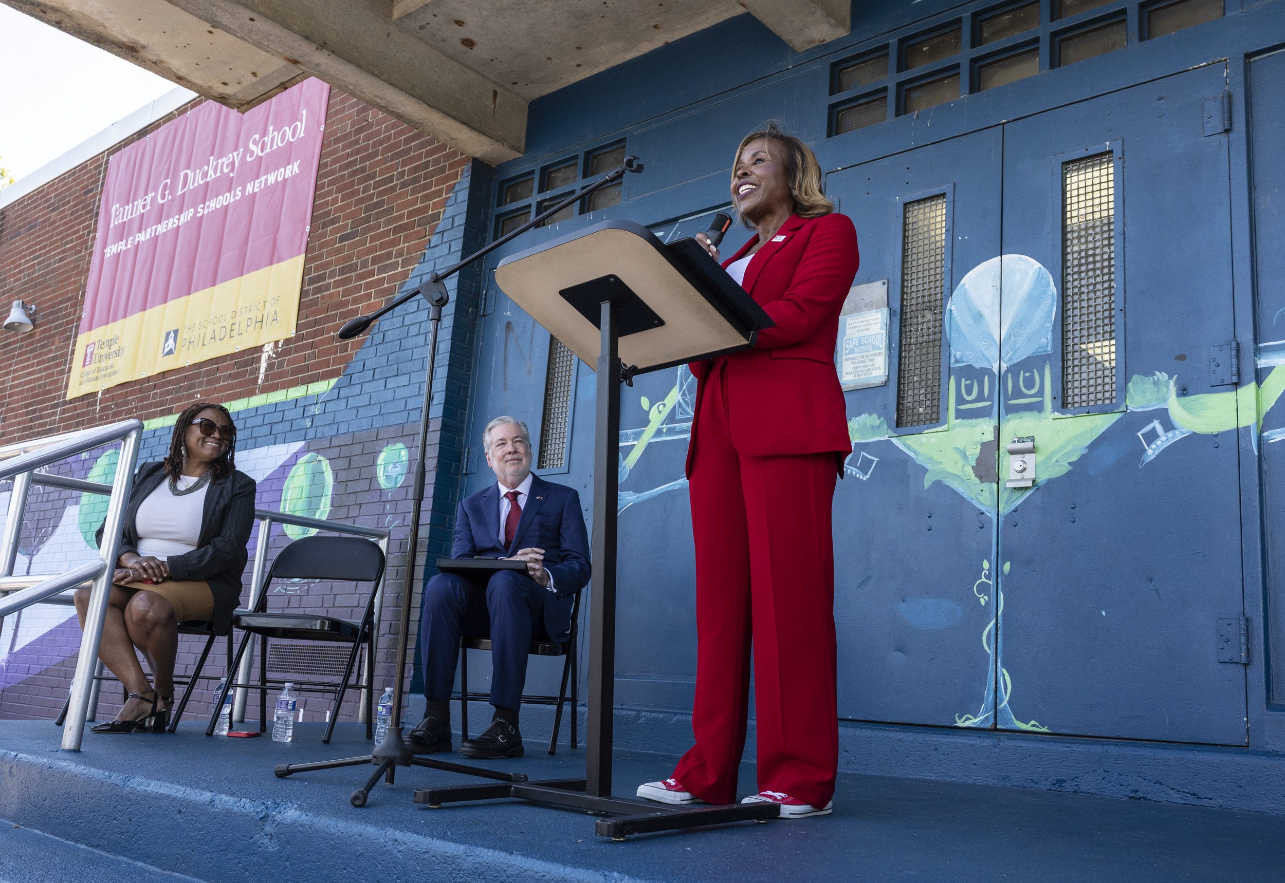 Monika Williams Shealey speaks during launch event.