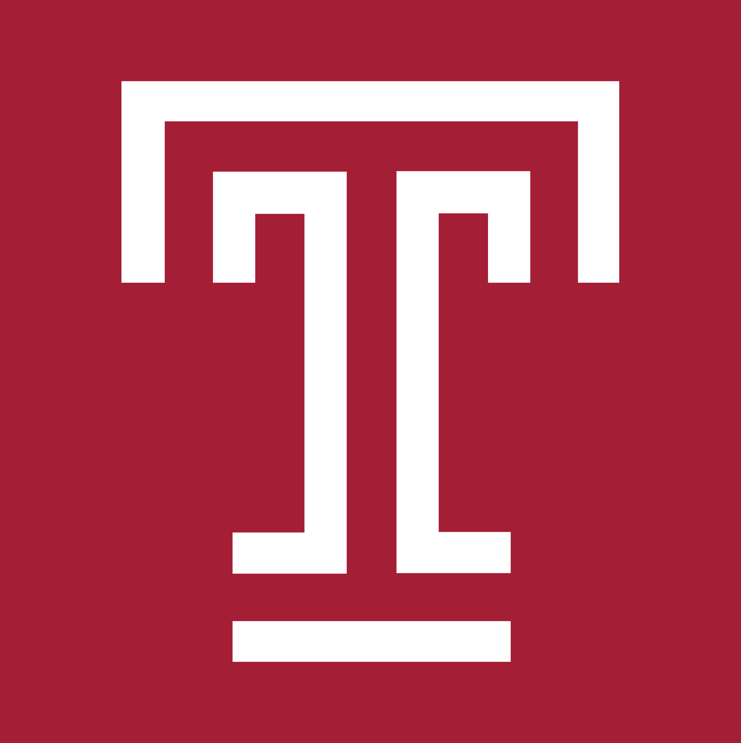 image of Temple T in red and white