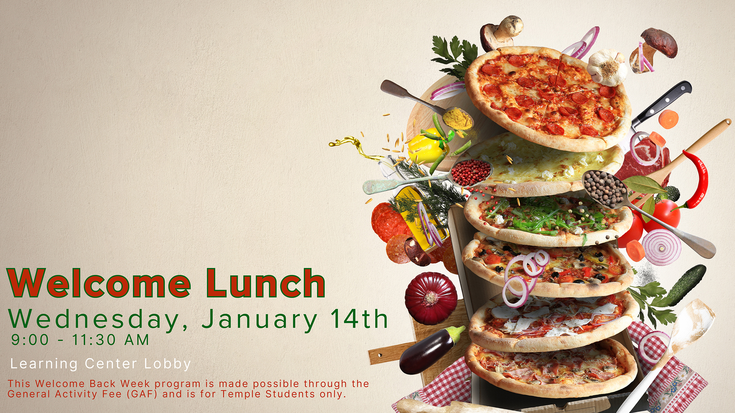 Ambler Welcome Week Student Lunch