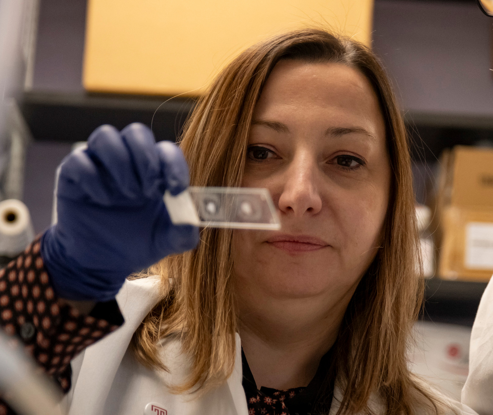 Sylvia Fossati in her lab