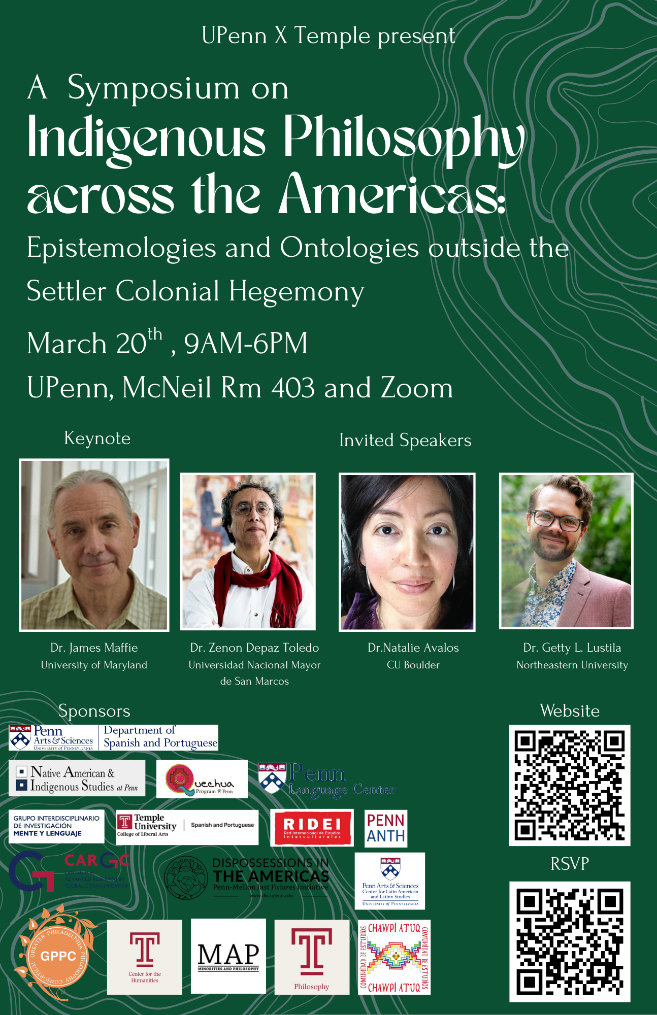 photo of speakers, three males short hair, one female long brown hair