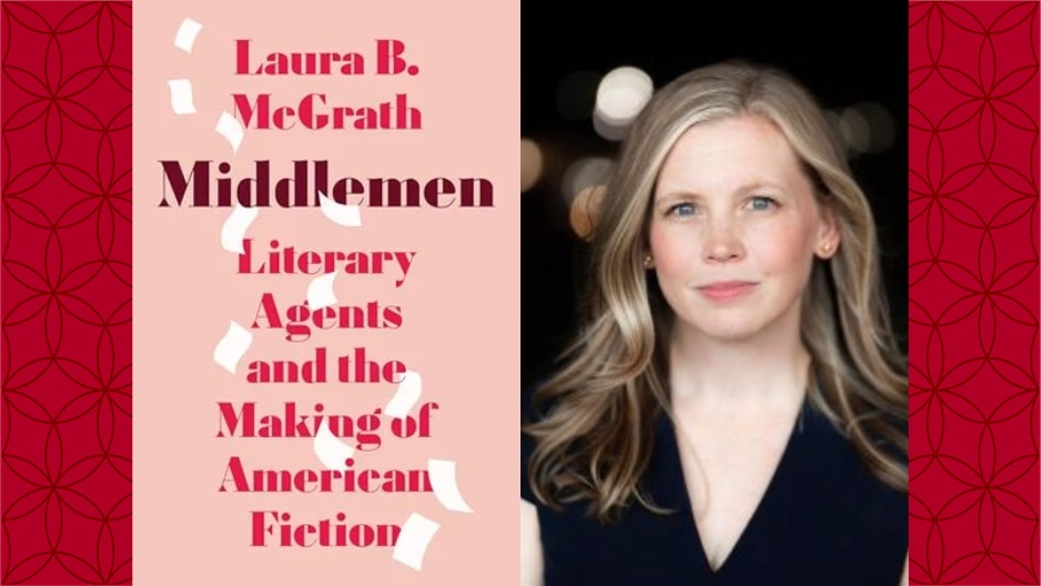 Laura McGrath's headshot beside the cover of her new book