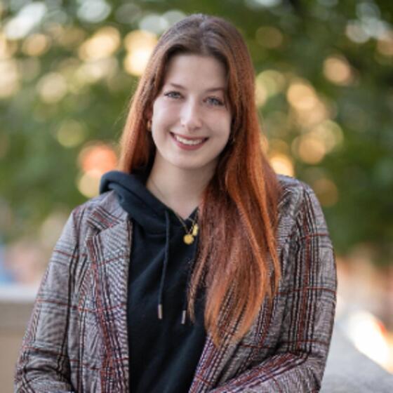 image of Sarah smiling at the camera