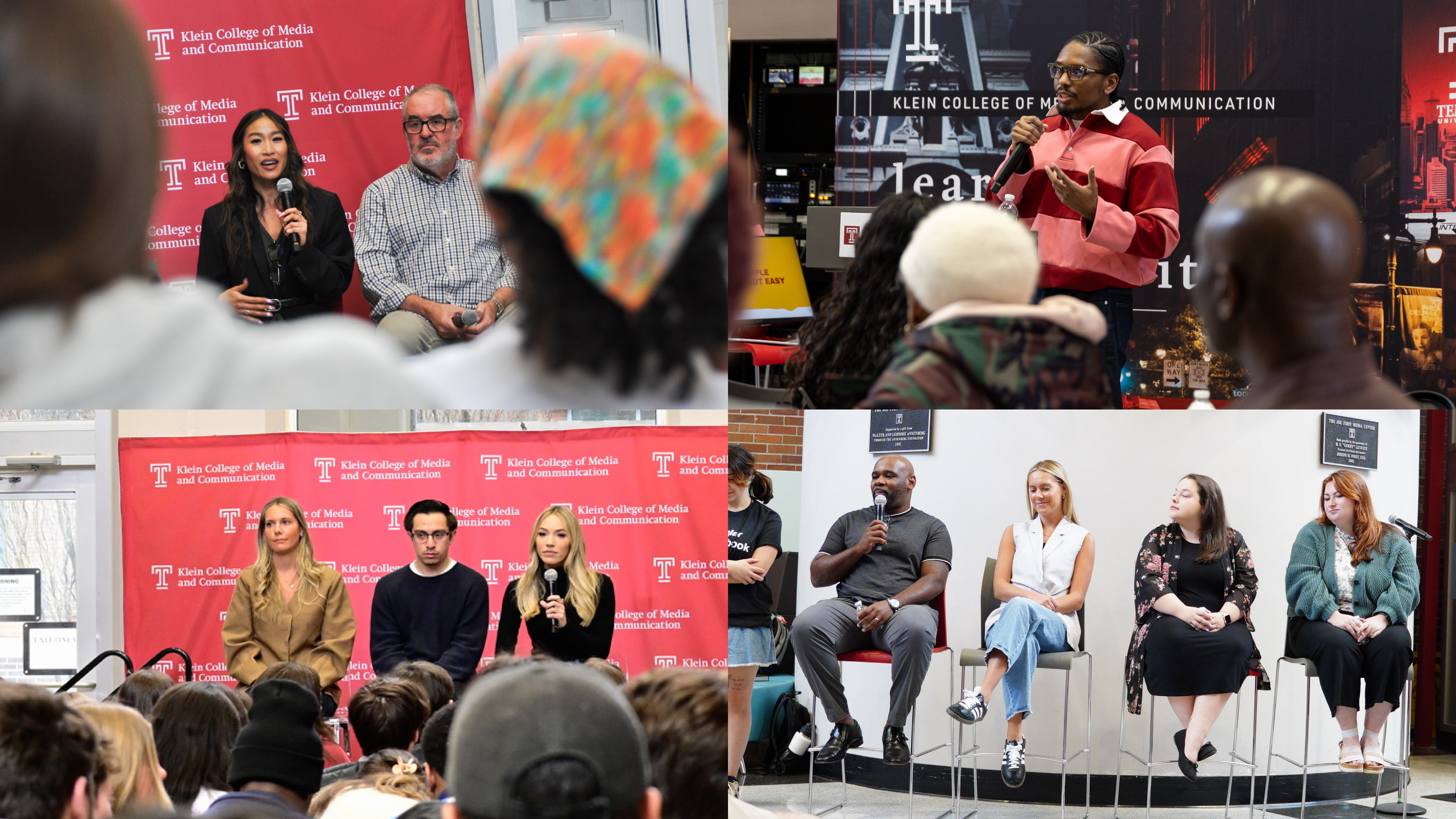 Klein alumni speaking to students