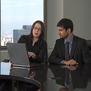 people meeting over computer