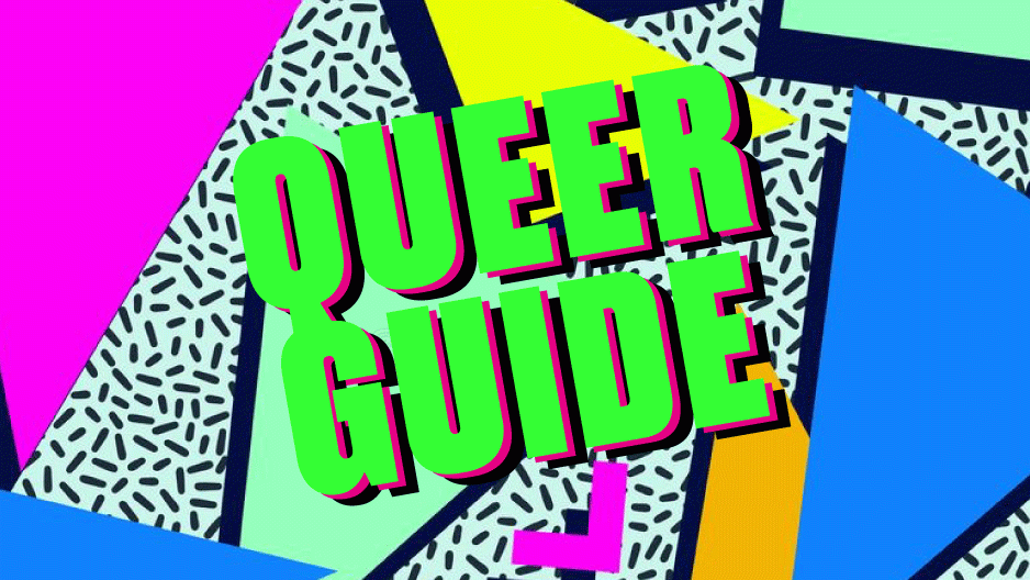 Colorful card reading QUEER GUIDE