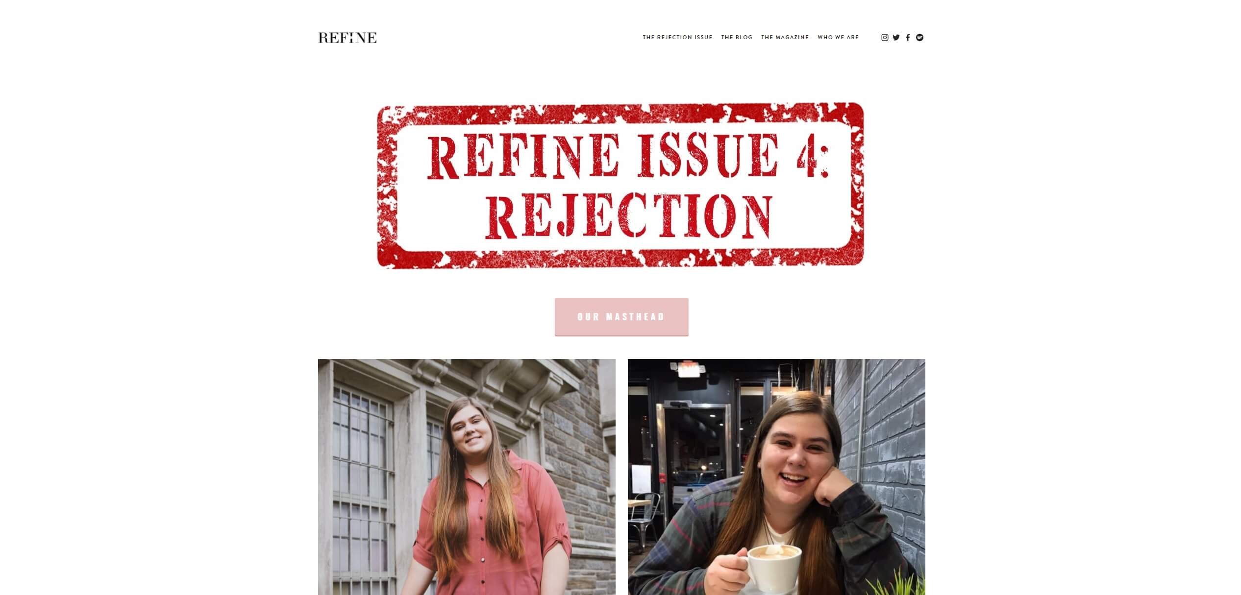 A screenshot of issue 4 of REFINE magazine.