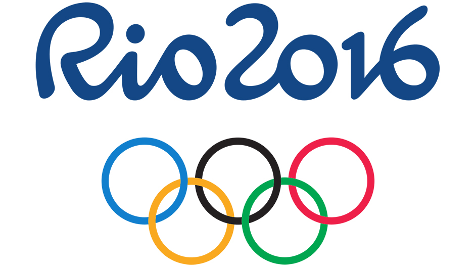 A Rio 2016 graphic with the Olympic rings.