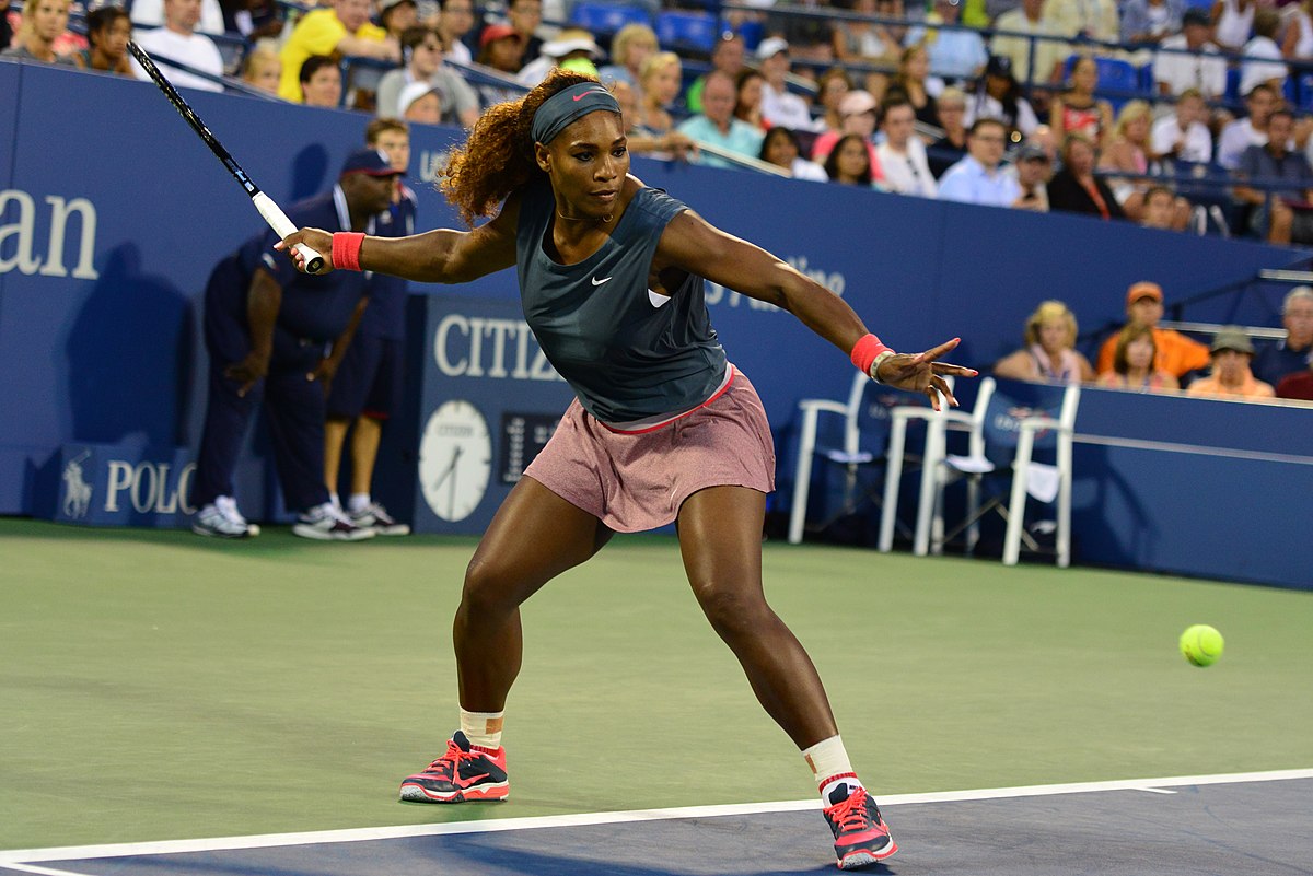 Image of Serena Williams playing tennis.