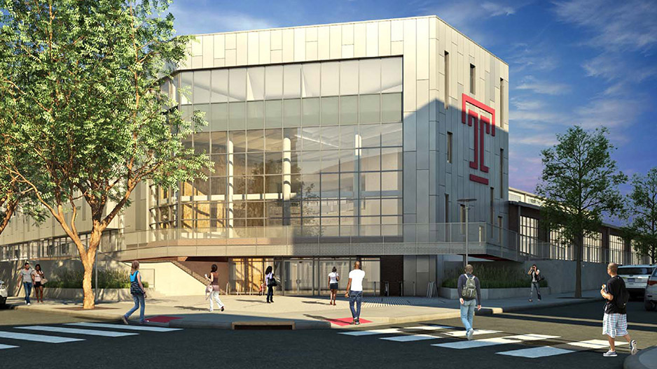 A rendering of the new Student Health and Wellness Center on Temple s campus.