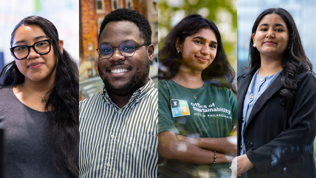 Group of Temple interns in a photo collage. 
