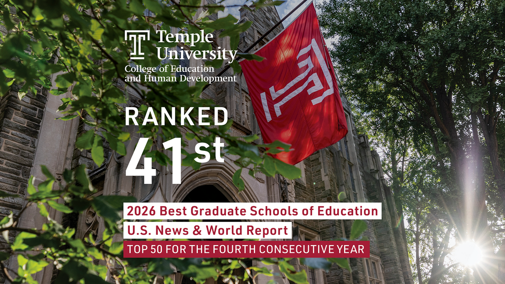 Ranked 41st 2026 Best Graduate Schools of Education U.S. News & World Report; Top 50 for the fourth consecutive year