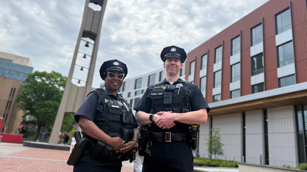 Two Temple Police Officers pictured.