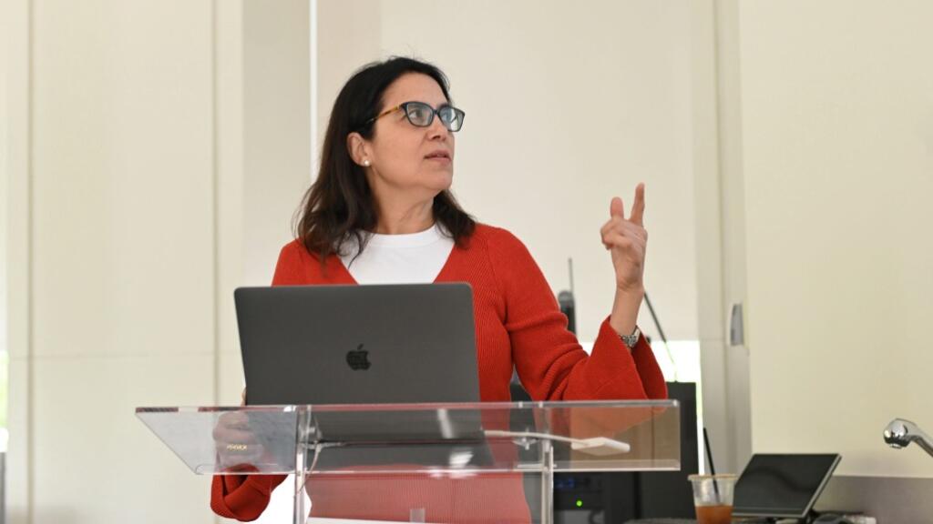 Monica Ricketts delivers presentation. 