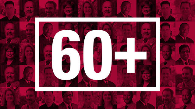 collage of portraits of some new faculty members with