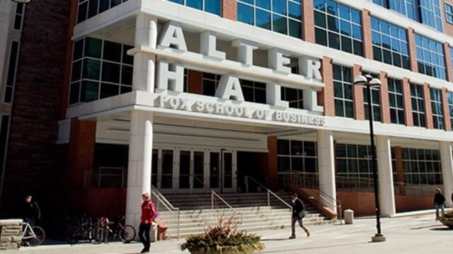 Alter Hall, which houses the Fox School of Business on Temple s Main Campus.