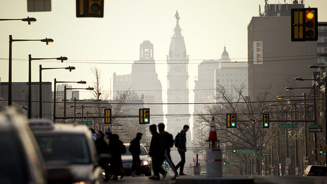 Philadelphia City Hall from North Broad Street.