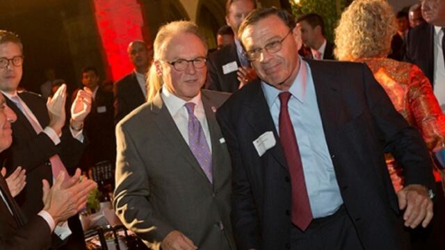 Musser Award winner Bill Graham walking to the stage to accept his award.