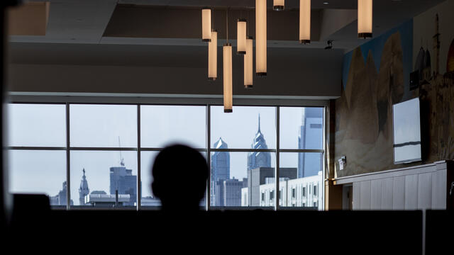 a view of the Philadelphia skyline