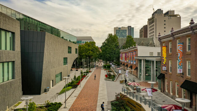 Polett Walk in the center of Main Campus